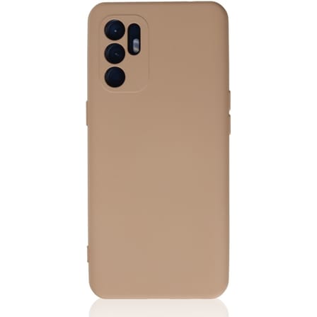 Reno 6 Kılıf Nano içi Kadife Silikon - Pudra