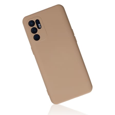 Reno 6 Kılıf Nano içi Kadife Silikon - Pudra
