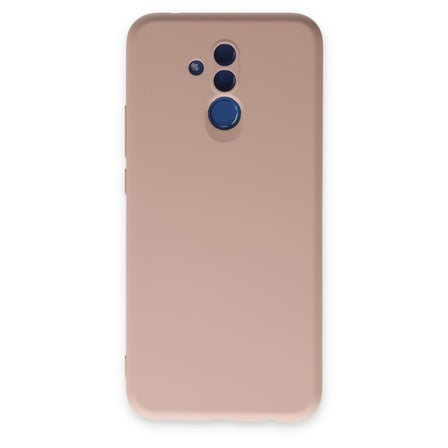 Mate 20 Lite Kılıf Nano içi Kadife Silikon - Pudra