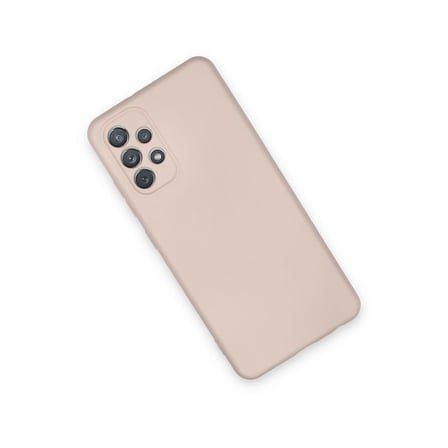 Galaxy A72 Kılıf Nano içi Kadife Silikon - Pudra