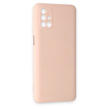 Galaxy M31S Kılıf Nano içi Kadife Silikon - Pudra