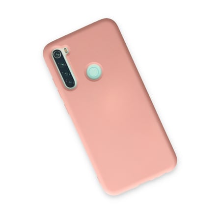 Redmi Note 8 Kılıf Nano içi Kadife Silikon - Pudra