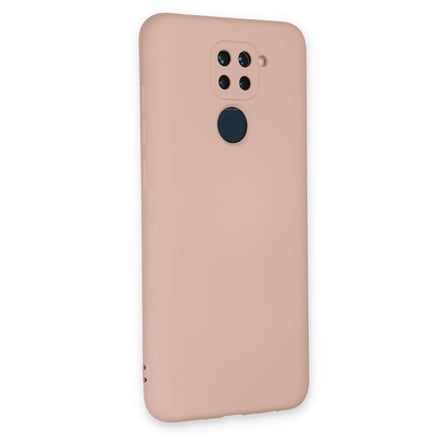 Redmi Note 9 Kılıf Nano içi Kadife Silikon - Pudra