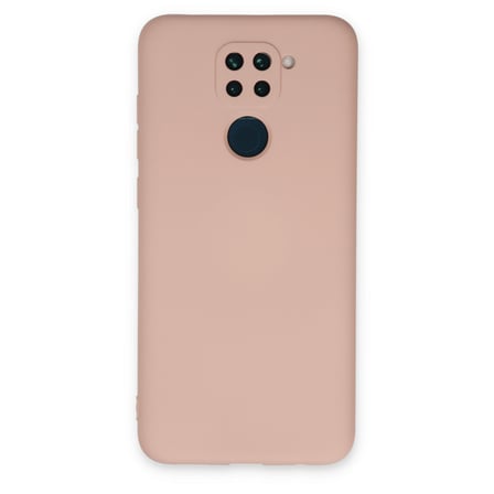 Redmi Note 9 Kılıf Nano içi Kadife Silikon - Pudra