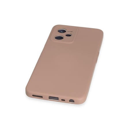Realme C35 Kılıf Nano içi Kadife Silikon - Pudra