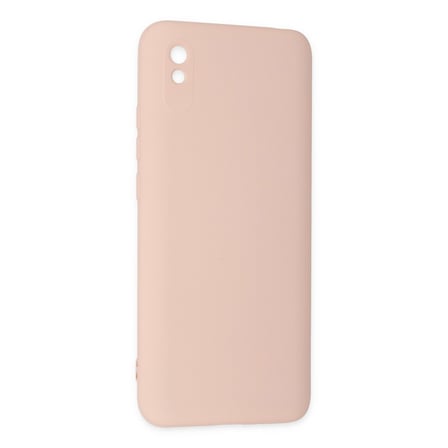 Redmi 9A Kılıf Nano içi Kadife Silikon - Pudra