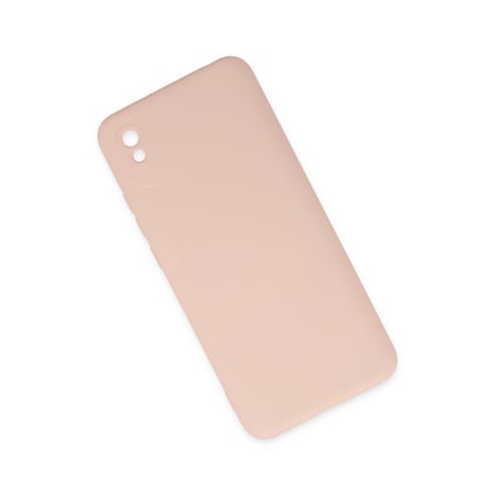 Redmi 9A Kılıf Nano içi Kadife Silikon - Pudra