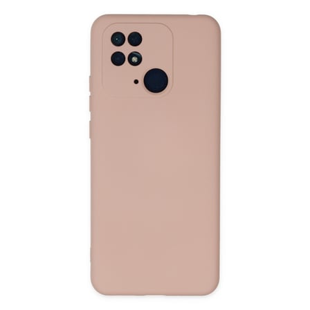 Redmi 10C Kılıf Nano içi Kadife Silikon - Pudra