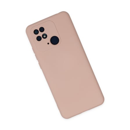 Redmi 10C Kılıf Nano içi Kadife Silikon - Pudra
