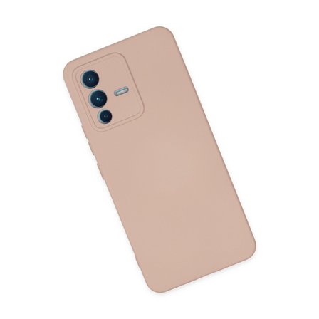 V23 5G Kılıf Nano içi Kadife Silikon - Pudra