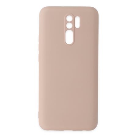 Redmi 9 Kılıf Nano içi Kadife Silikon - Pudra