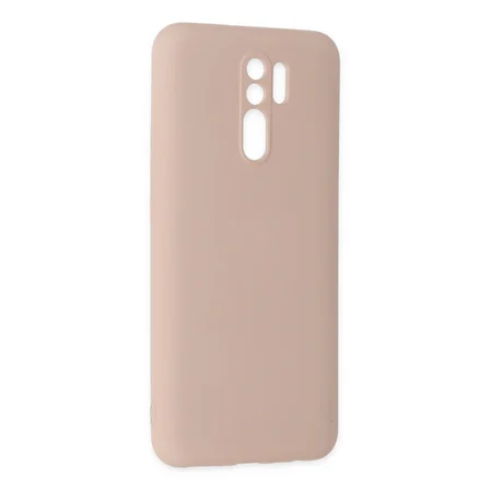 Redmi 9 Kılıf Nano içi Kadife Silikon - Pudra