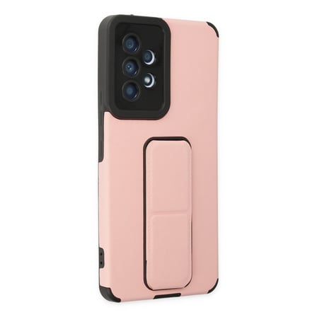Galaxy A53 5G Kılıf Mega Standlı Silikon - Pudra