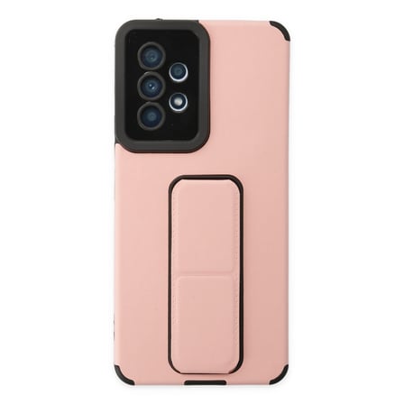 Galaxy A53 5G Kılıf Mega Standlı Silikon - Pudra