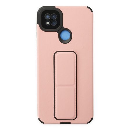 Redmi 9C Kılıf Mega Standlı Silikon - Pudra