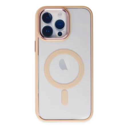 iPhone 14 Pro Kılıf Room Magneticsafe Silikon - Pudra