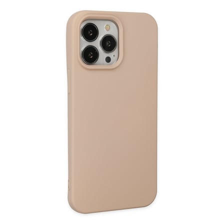 iPhone 14 Pro Max Kılıf Nano içi Kadife Silikon - Pudra