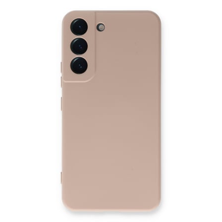 Galaxy S23 Plus Kılıf Nano içi Kadife Silikon - Pudra