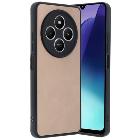 Redmi 14C Kılıf Aras Deri Kapak - Pudra