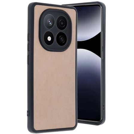 Redmi Note 14 Pro 5G Kılıf Aras Deri Kapak - Pudra