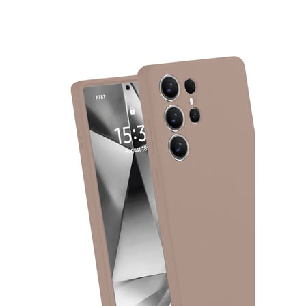 Galaxy S25 Ultra Kılıf Nano içi Kadife Silikon - Pudra