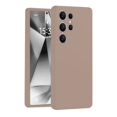 Galaxy S25 Ultra Kılıf Nano içi Kadife Silikon - Pudra