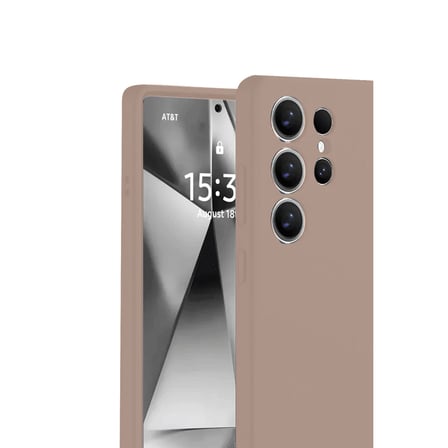 Galaxy S25 Ultra Kılıf Nano içi Kadife Silikon - Pudra