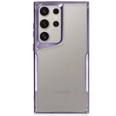 Galaxy S23 Ultra Kılıf Boyi Silikon Kapak - Derin Mor