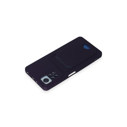 Redmi Note 11 Pro Kılıf Kelvin Kartvizitli Silikon - Derin Mor