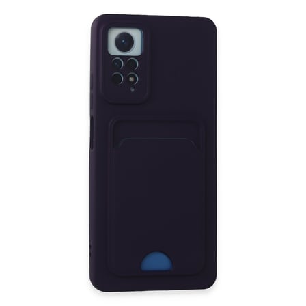 Redmi Note 11 Pro Kılıf Kelvin Kartvizitli Silikon - Derin Mor