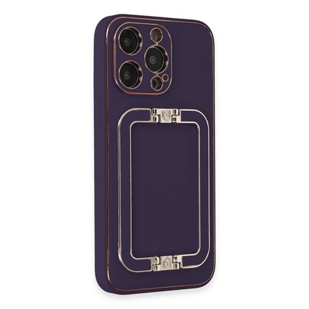 iPhone 14 Pro Max Kılıf Coco Elit Kapak - Derin Mor