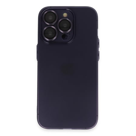iPhone 14 Pro Max Kılıf Luko Lens Silikon - Derin Mor