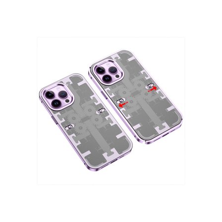 iPhone 14 Pro Kılıf Mekanik Bumper Kapak - Derin Mor
