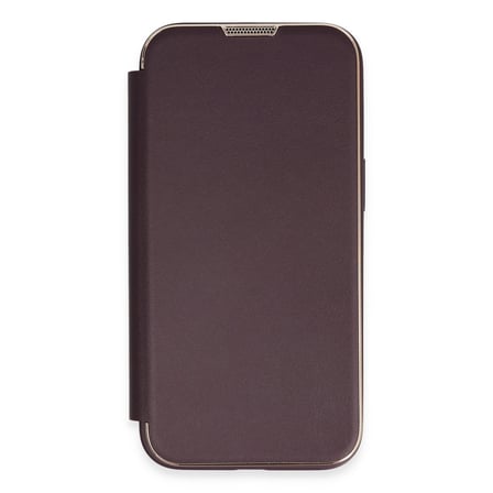 iPhone 14 Pro Kılıf Dolpin Kapaklı - Derin Mor
