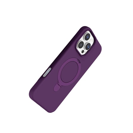 iPhone 16 Pro Max Regal Magsafe Standlı Kapak - Derin Mor