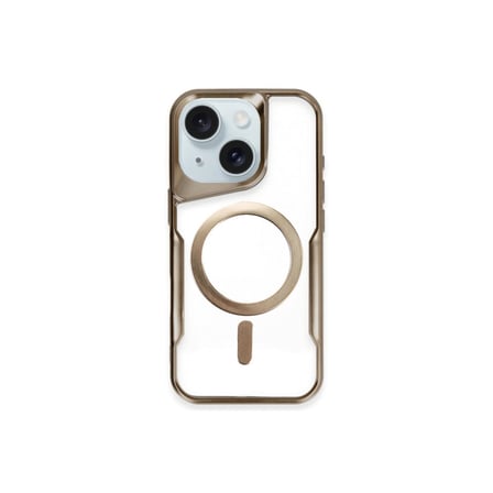 iPhone 15 Plus Kılıf Boyi Magsafe Silikon Kapak - Kahverengi