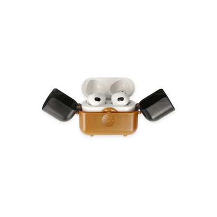 Airpods 3 (3.nesil) Basmalı Kılıf - Kahverengi-Siyah