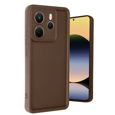 Redmi Note 14 4G Kılıf Viera Silikon - Kahverengi