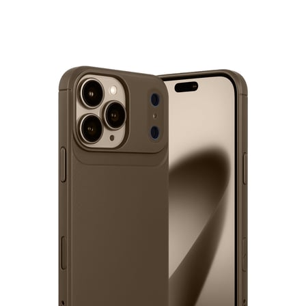 iPhone 17 Pro Max Auto Focus Karbon Kapak - Kahverengi