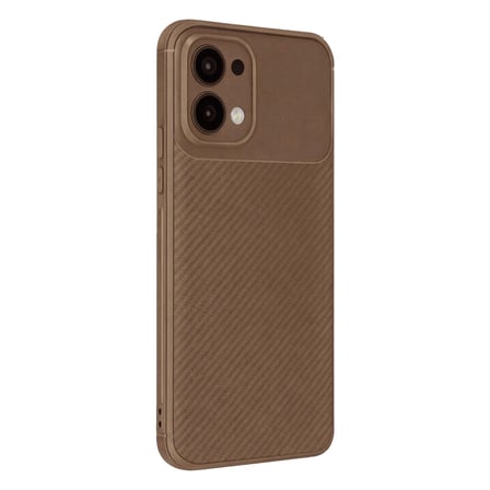 A6 Pro 4G Auto Focus Karbon Kapak - Kahverengi