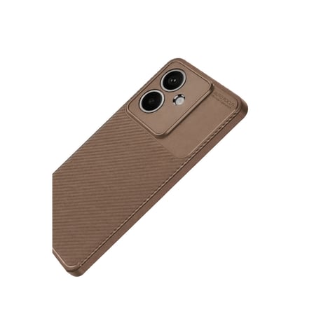 A3 Kılıf Auto Focus Karbon Kapak - Kahverengi