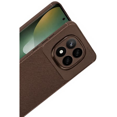 Redmi Note 15 Pro 5G Auto Focus Karbon Kapak - Kahverengi