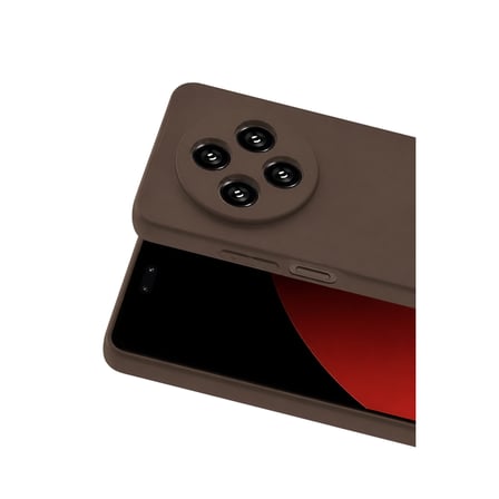 Redmi 14C Kılıf First Silikon - Kahverengi