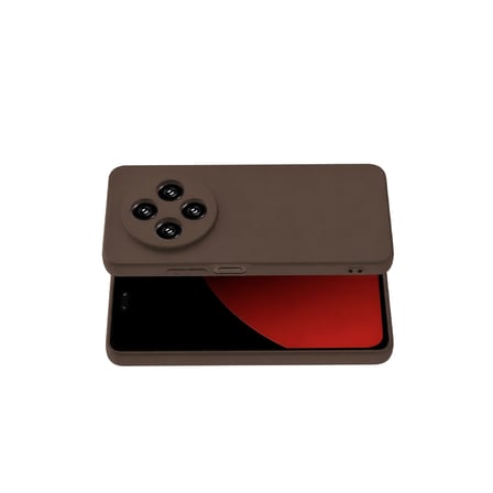 Redmi 14C Kılıf First Silikon - Kahverengi
