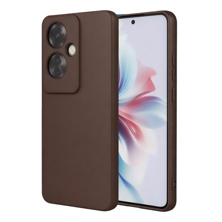 Reno 11F Kılıf First Silikon - Kahverengi