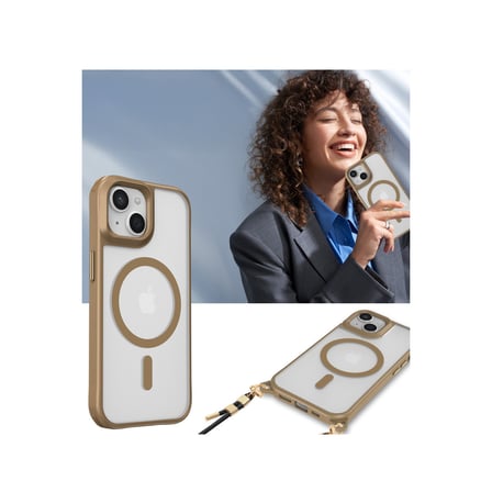 iPhone 15 Plus Kılıf Enka Magsafe Silikon Kılıf - Desert