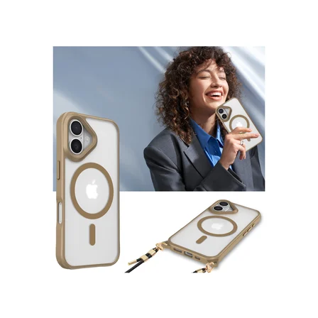 iPhone 16 Kılıf Enka Magsafe Silikon Kılıf - Desert