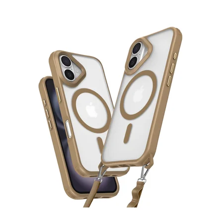 iPhone 16 Kılıf Enka Magsafe Silikon Kılıf - Desert