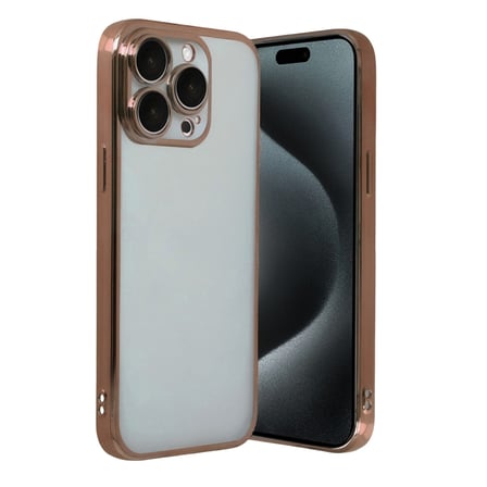 iPhone 15 Pro Max Razer Lensli Silikon - Çöl Titanyum