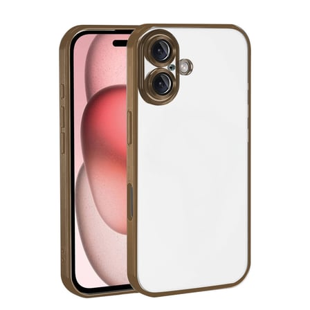 iPhone 17 Razer Lensli Silikon - Çöl Titanyum
